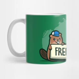 Cute Funny Kawaii Beaver Original Clever Freedom Protest Gift For Beaver Lovers Mug